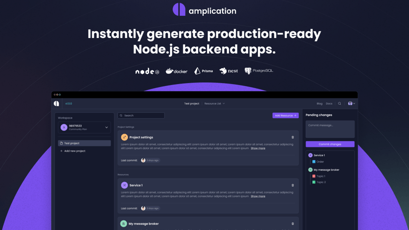 Amplication preview