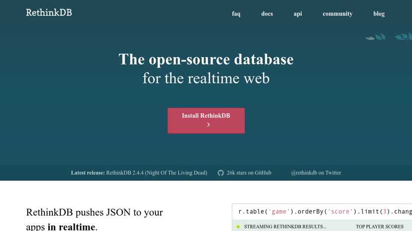 RethinkDB preview
