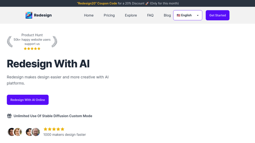 Redesign With AI preview