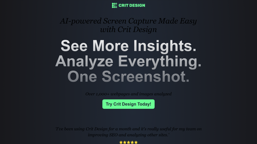 Crit Design preview