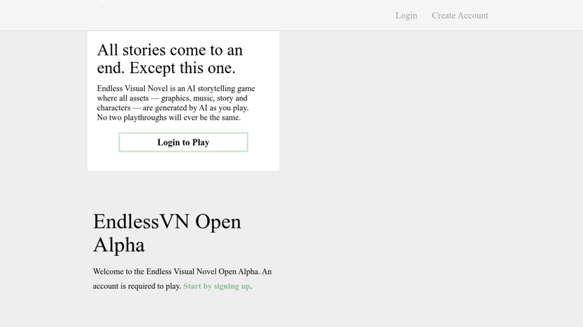 Endless Visual Novel preview