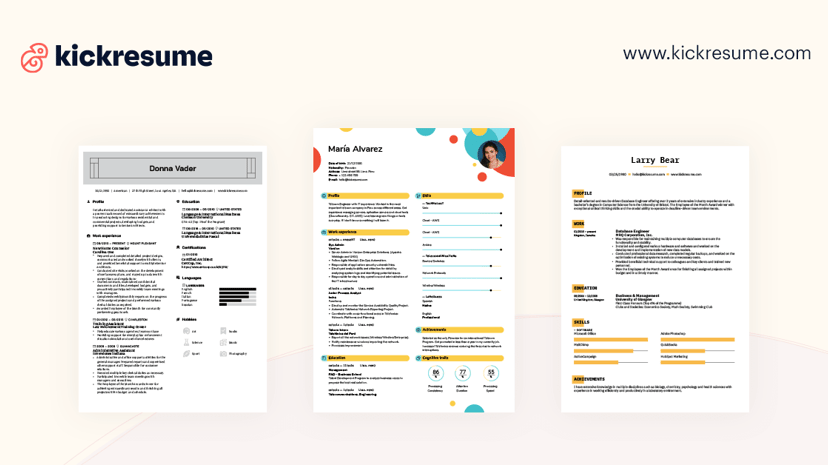 Kickresume preview