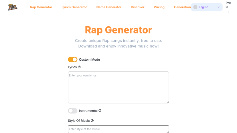 Rap Generator preview