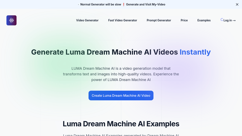 Dream Machine AI preview