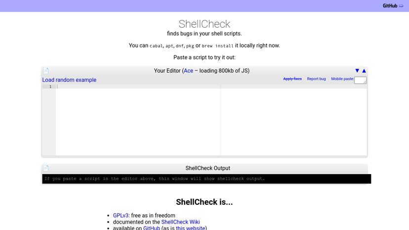 ShellCheck preview