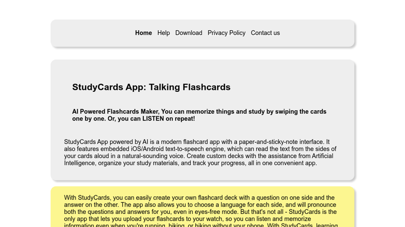 StudyCards App preview
