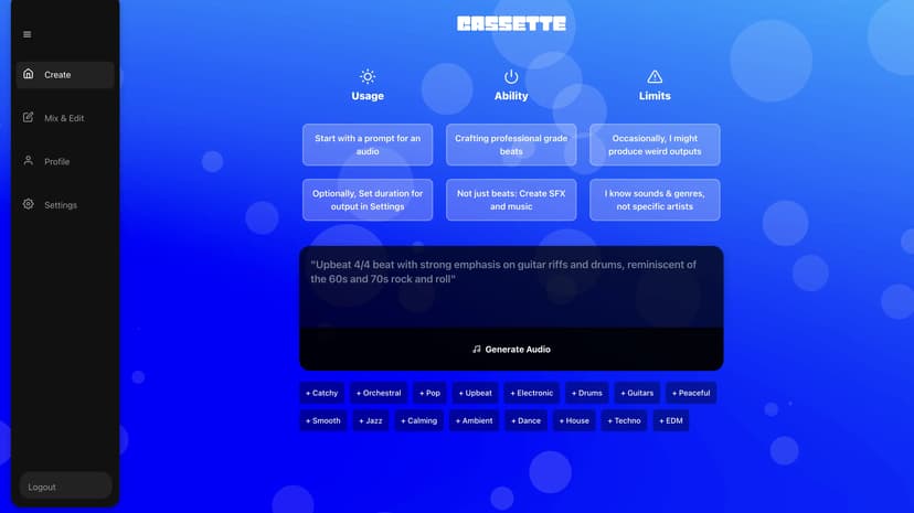 CassetteAI preview