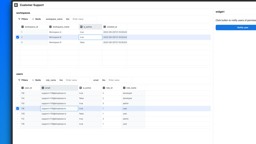 Dropbase preview