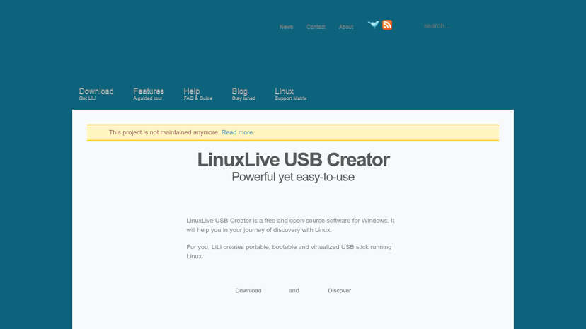 LinuxLive USB Creator preview