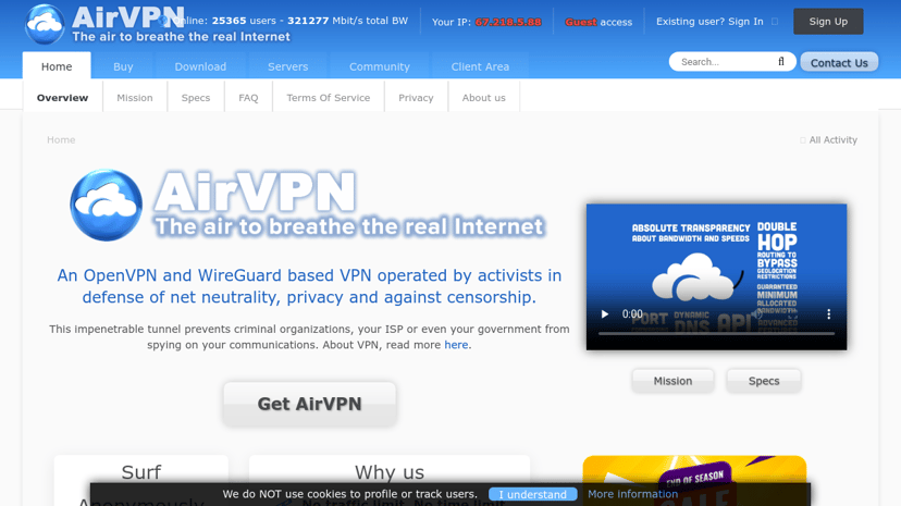AirVPN preview