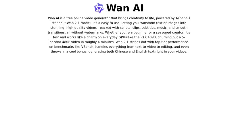 Wan AI preview