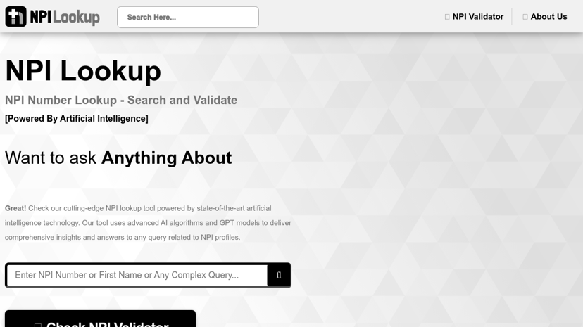 NPI Lookup preview