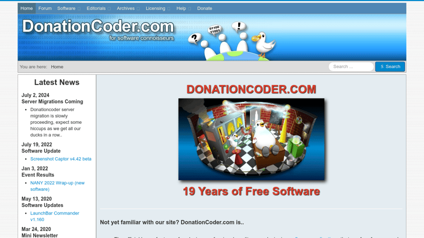 DonationCoder preview