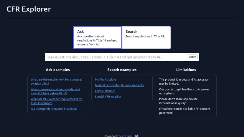 CFR Explorer preview