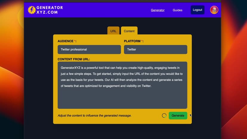 Generator XYZ preview