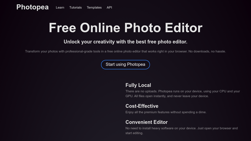 Photopea preview