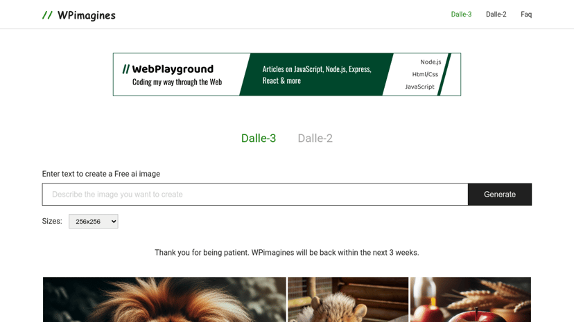 WPimagines preview