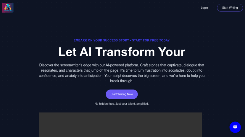 Screenwriting AI preview