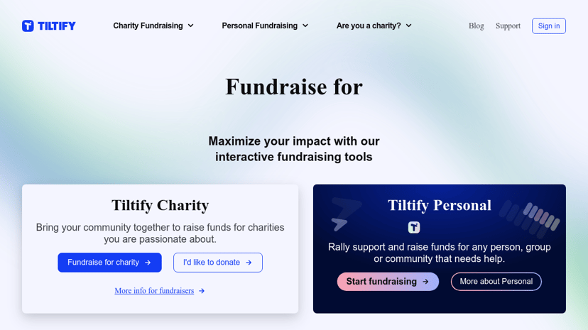 Tiltify preview