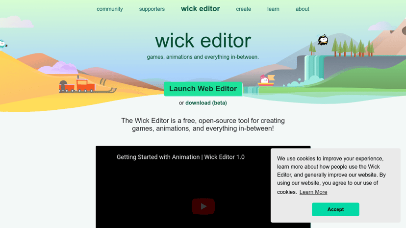 Wick Editor preview