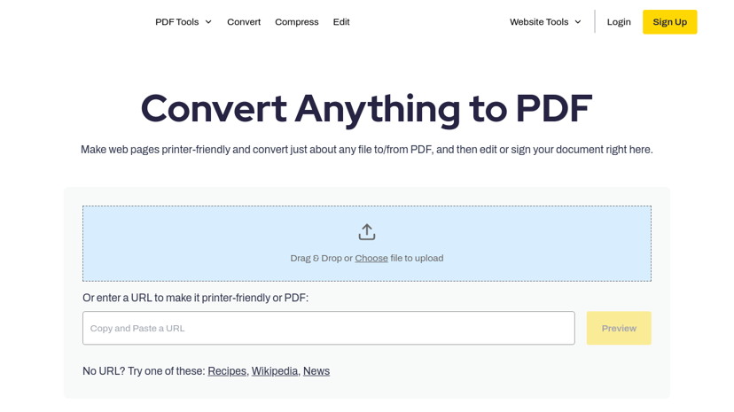 PrintFriendly preview
