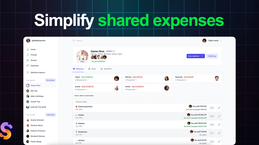 SplitMyExpenses preview