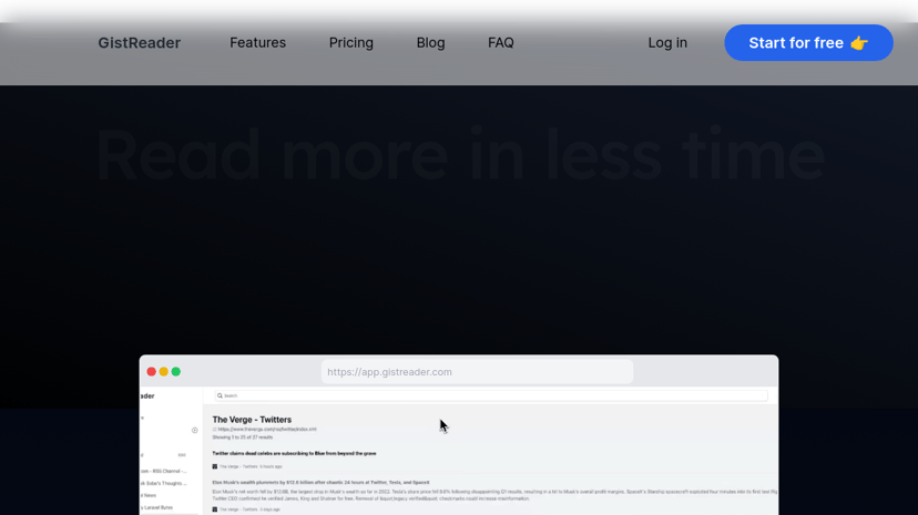 GistReader preview