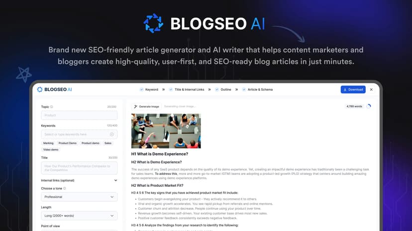 BlogSEO AI preview