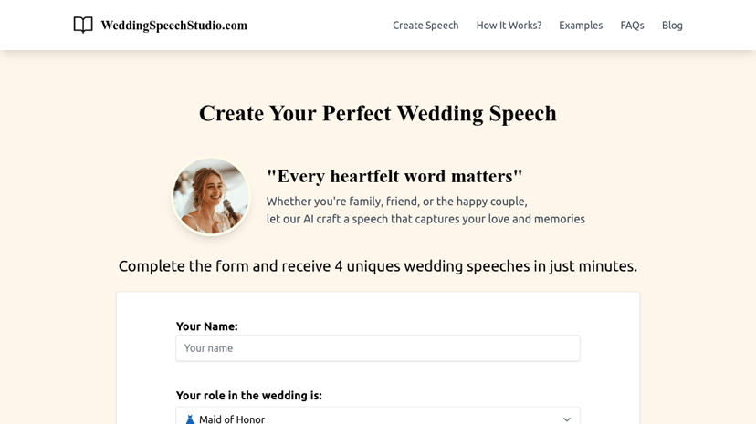 Wedding Speech Studio preview