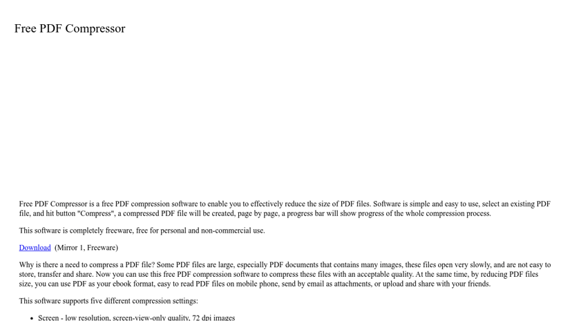Free PDF Compressor preview