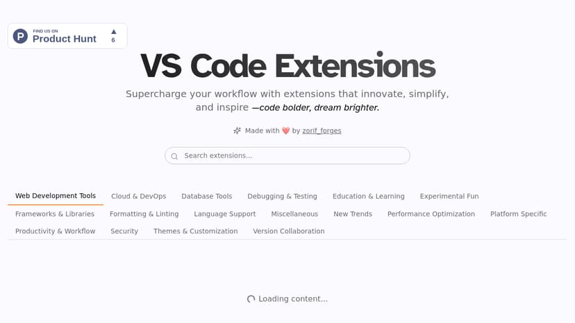 VSCode Extensions Directory preview