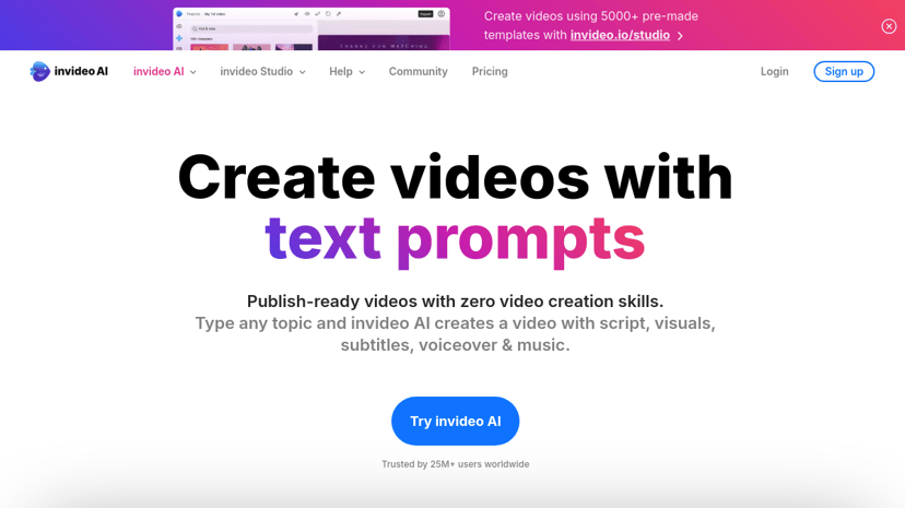 Invideo AI preview