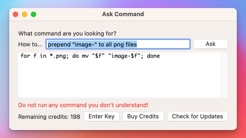 Ask Command preview