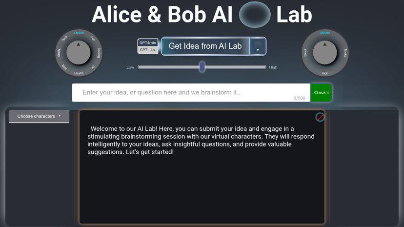 Alice and Bob AI Laboratory preview