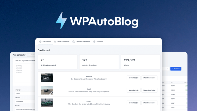 WPAutoBlog preview