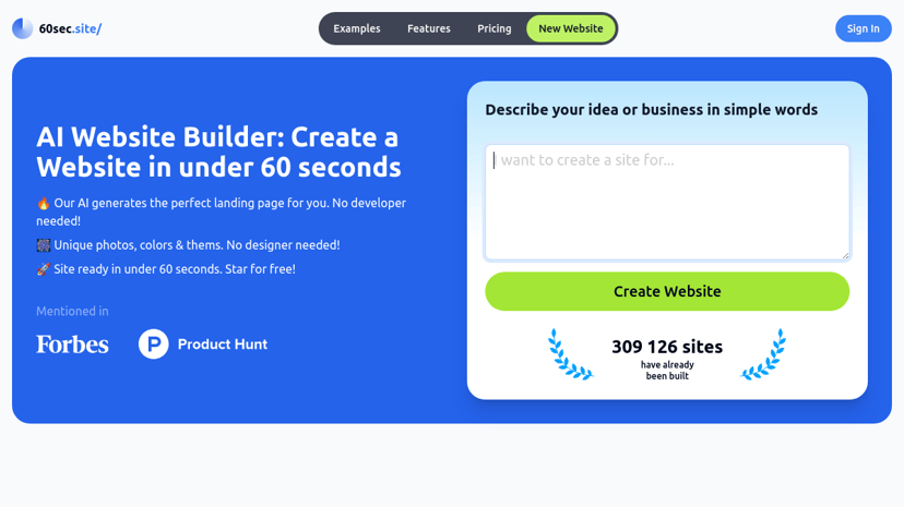 60sec.site preview