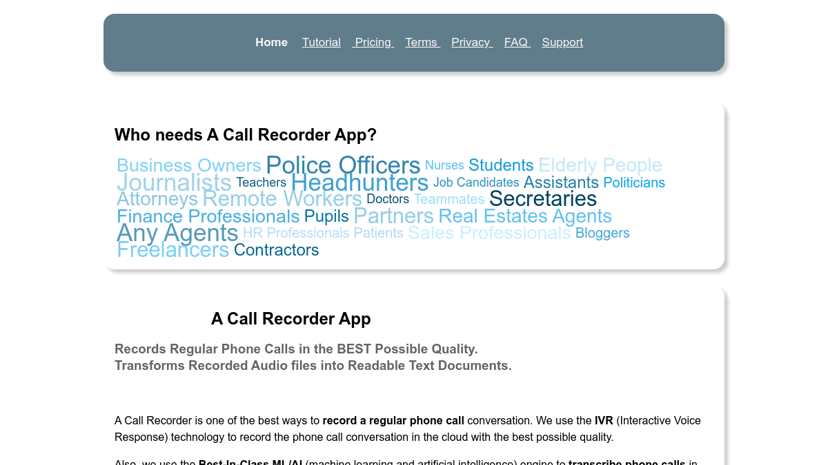 A Call Recorder App preview
