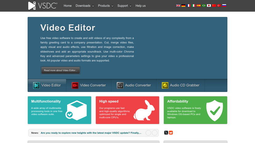 VSDC Free Video Editor preview