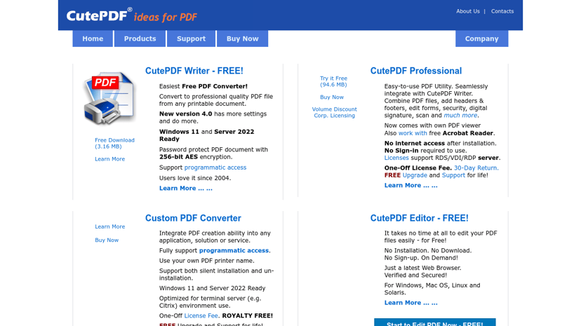 CutePDF preview