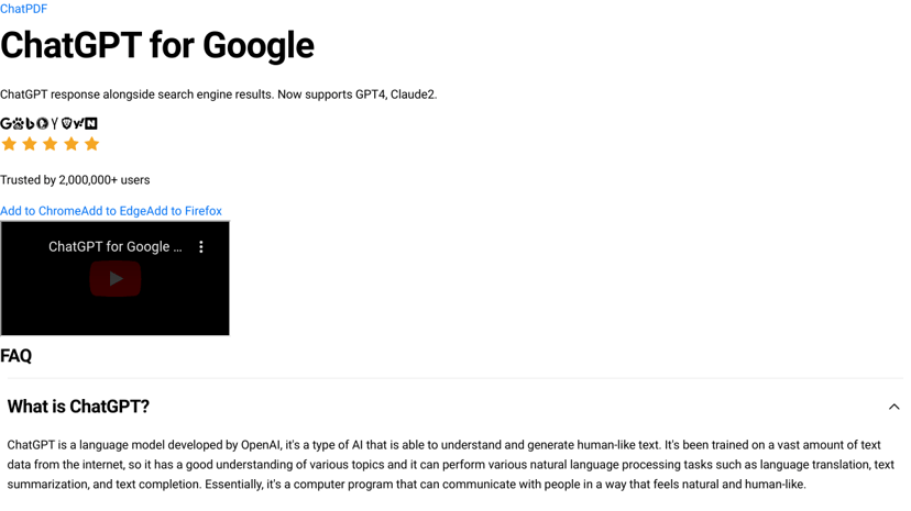 ChatGPT for Google preview