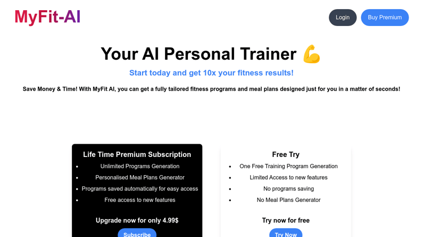 MyFit AI preview