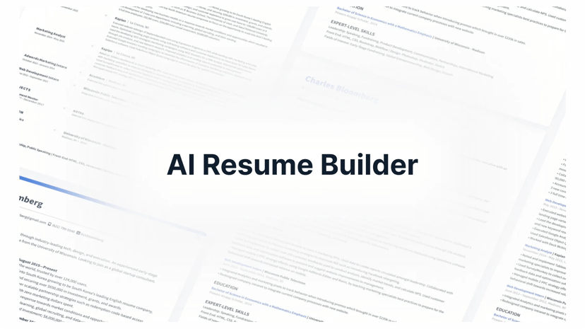 ResumeBuild preview