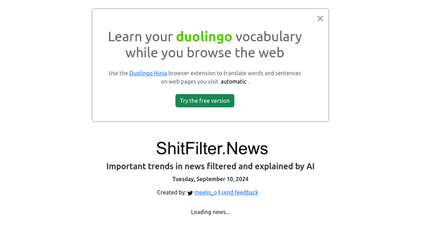 Shit Filter News preview