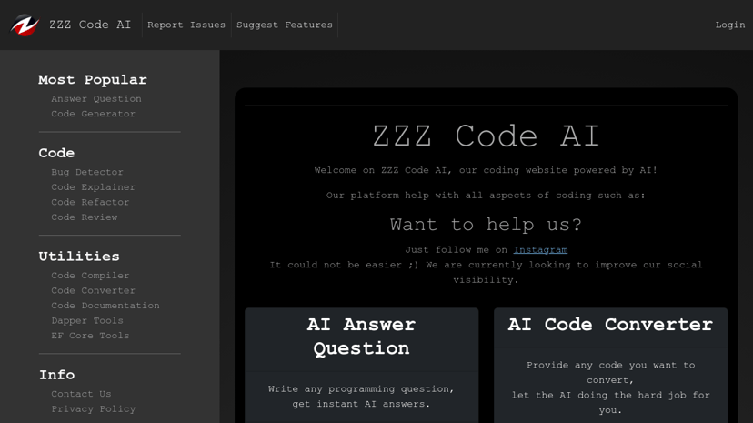 ZZZ Code AI preview