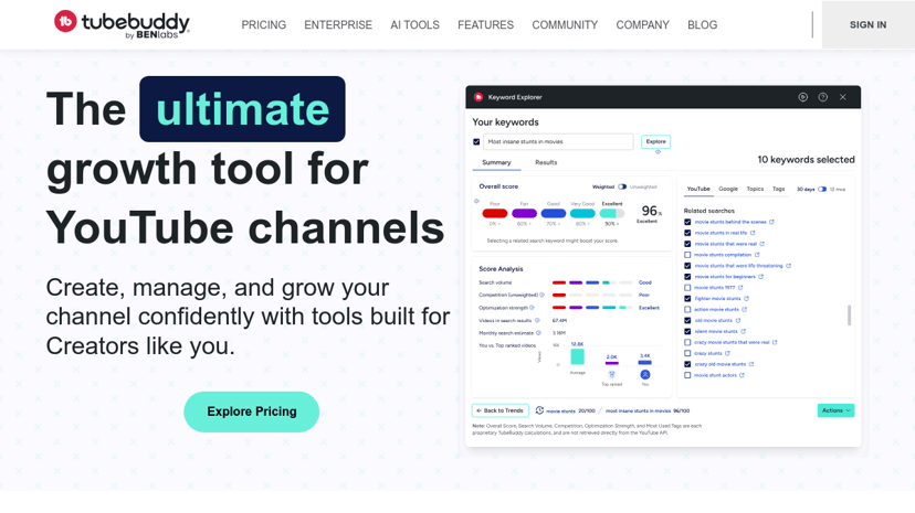TubeBuddy preview