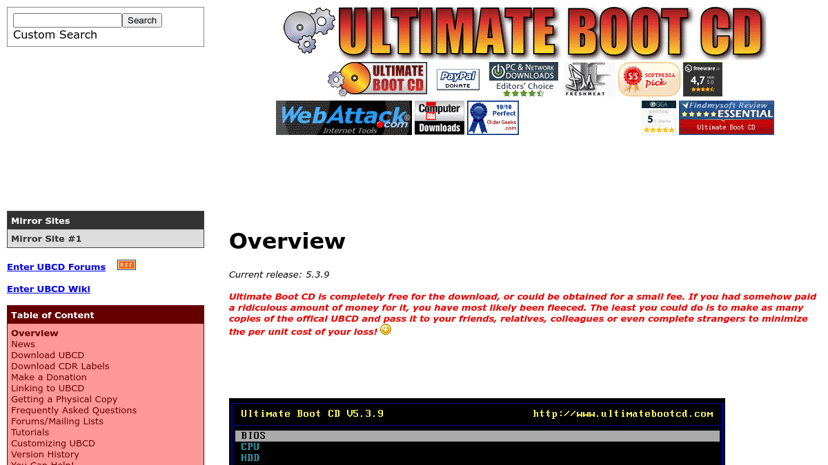 Ultimate Boot CD preview