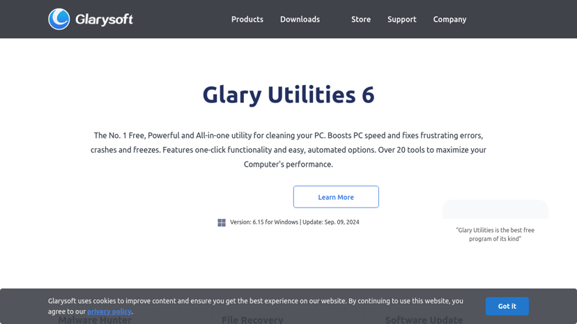 Glary Utilities preview