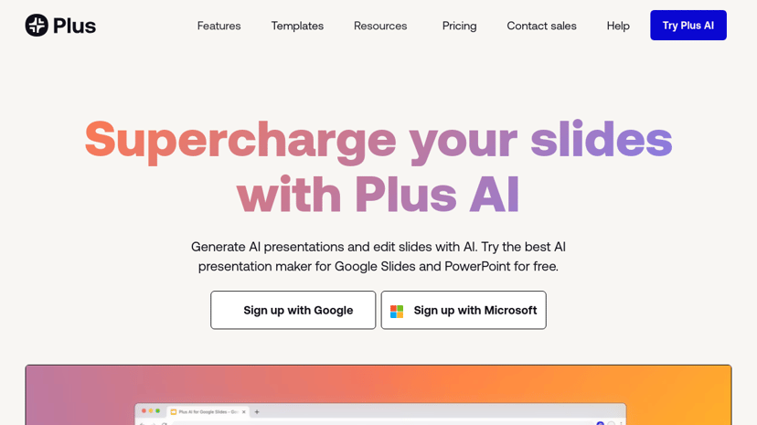 Plus AI preview