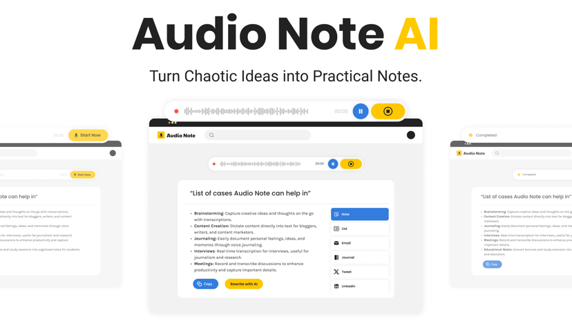 Audio Note preview