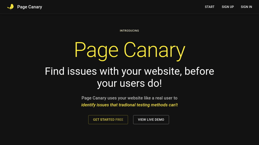Page Canary preview